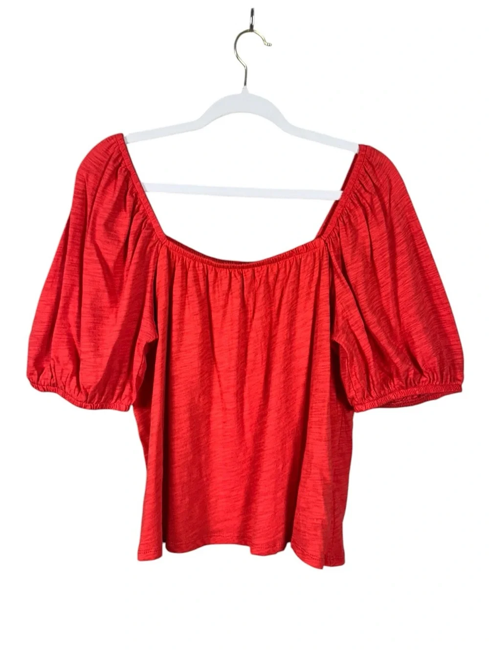 Old Navy Womens Peasant Top Large Cottage Bohemian Prairie Coastal Beachy Red